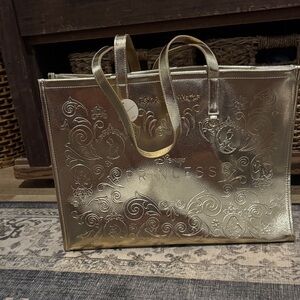 Bath & Body Works Disney Gold Princess Tote Bag nwt